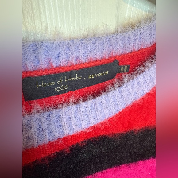 House of Harlow 1960 x REVOLVE Koons Sweater – Size L | Red, Hot Pink & Purple - Picture 5 of 10
